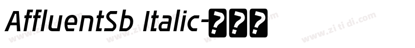 AffluentSb Italic字体转换